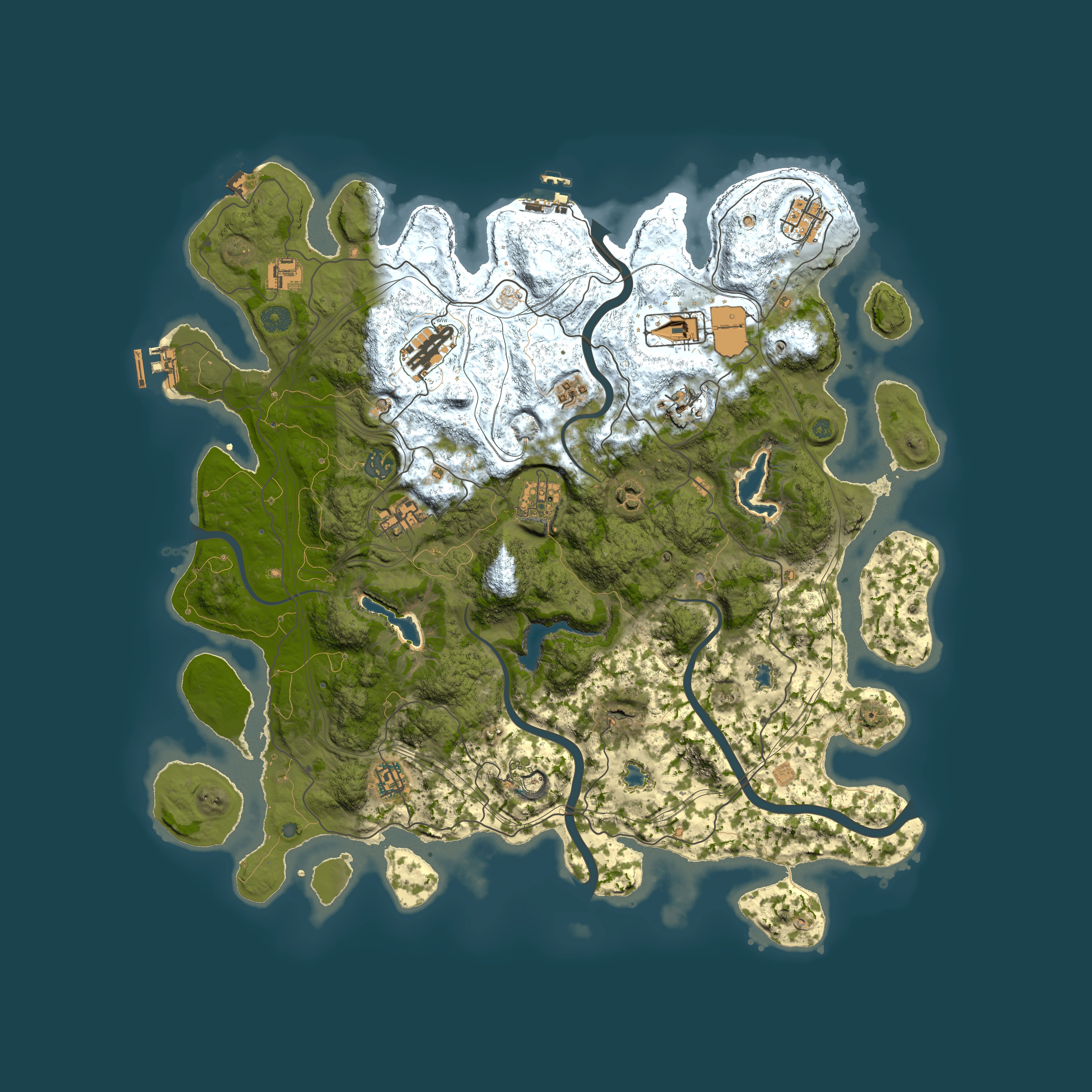 Full top-down render of Rust map seed 319296254, 4500x4500m
