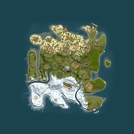 Rust map seed 564633890, 3000x3000m top-down preview