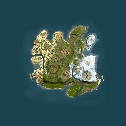 Rust map seed 128846098, 2500x2500m top-down preview