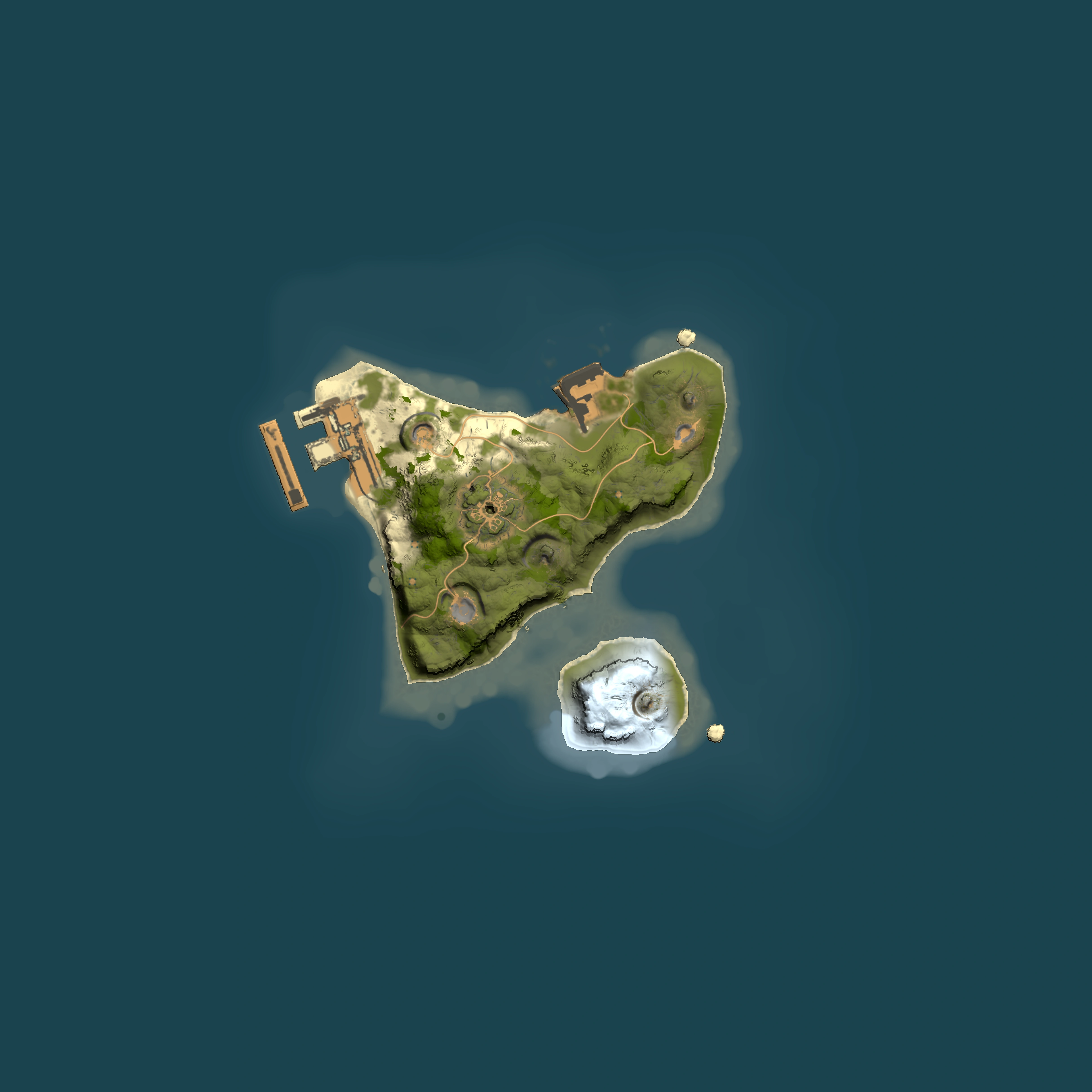 Full top-down render of Rust map seed 2147214943, 1500x1500m