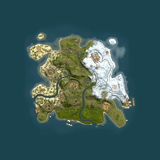 Rust map seed 829858721, 3000x3000m top-down preview