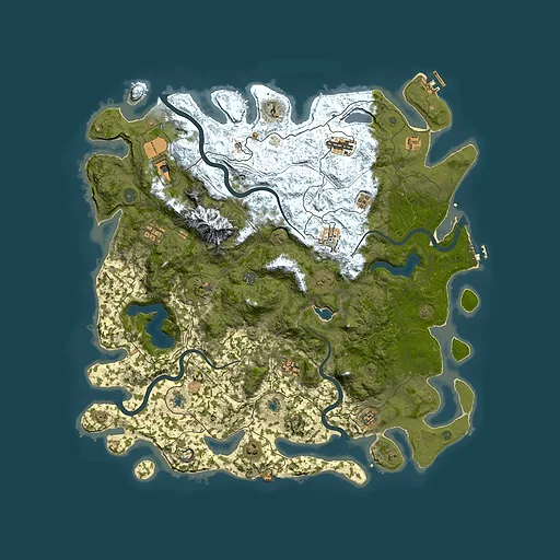 Rust map seed 392947731, 5000x5000m top-down preview