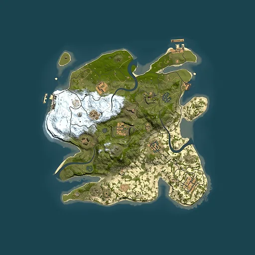 Rust map seed 1606687351, 3000x3000m top-down preview