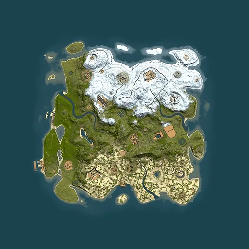 Rust map seed 856948701, 4000x4000m top-down preview