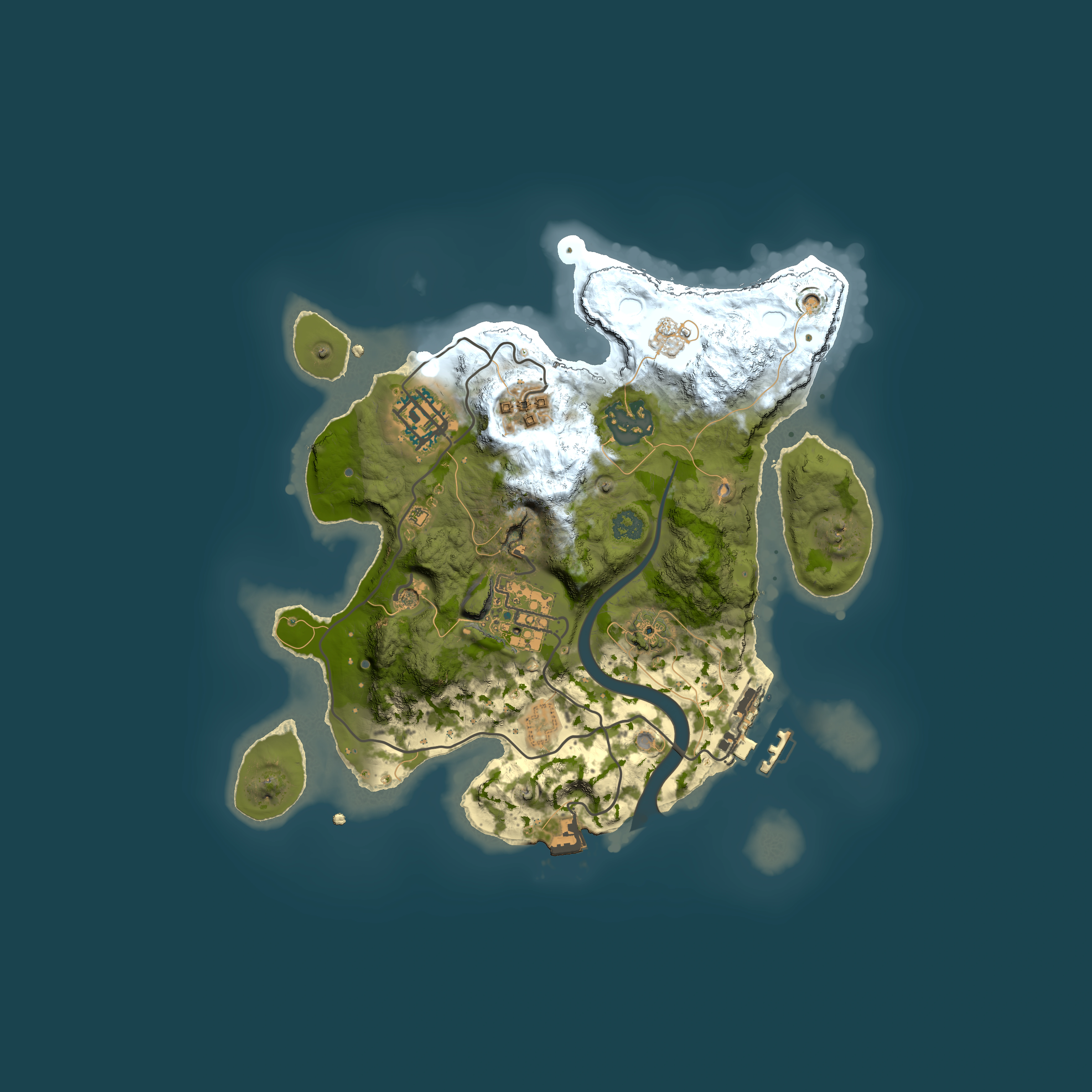 Full top-down render of Rust map seed 916517904, 2500x2500m