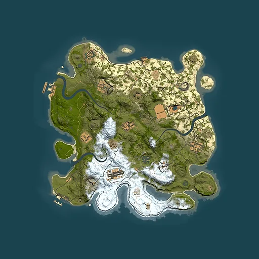 Rust map seed 602265961, 3500x3500m top-down preview