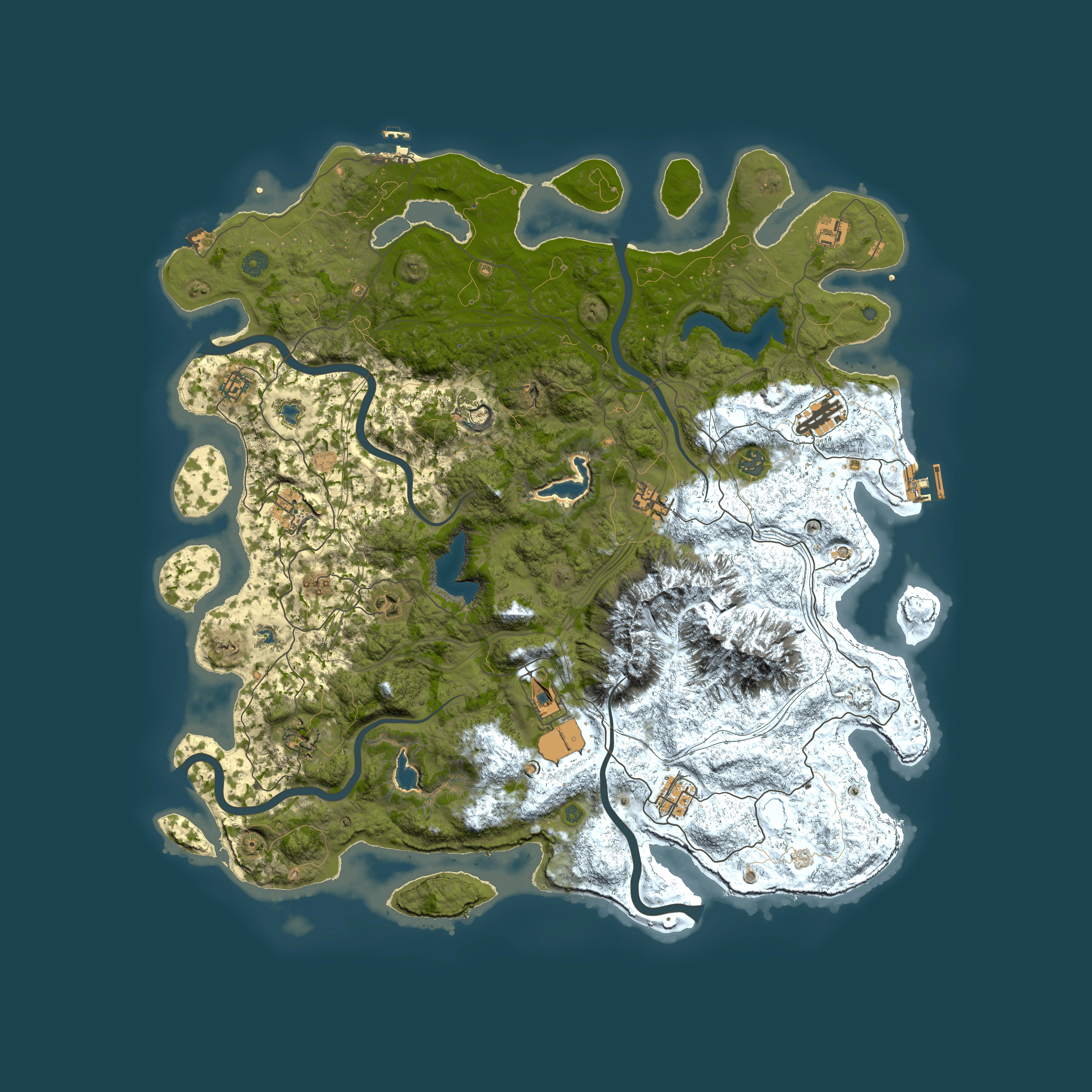 Full top-down render of Rust map seed 51982009, 5000x5000m