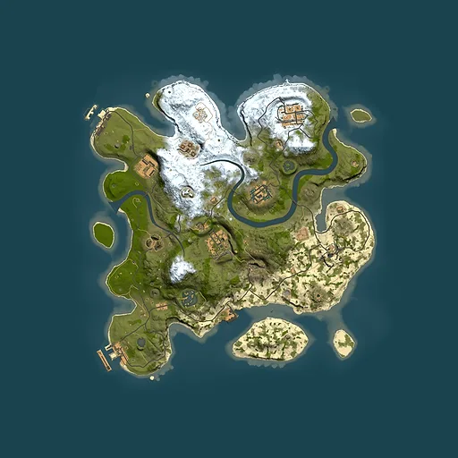 Rust map seed 542340607, 3000x3000m top-down preview