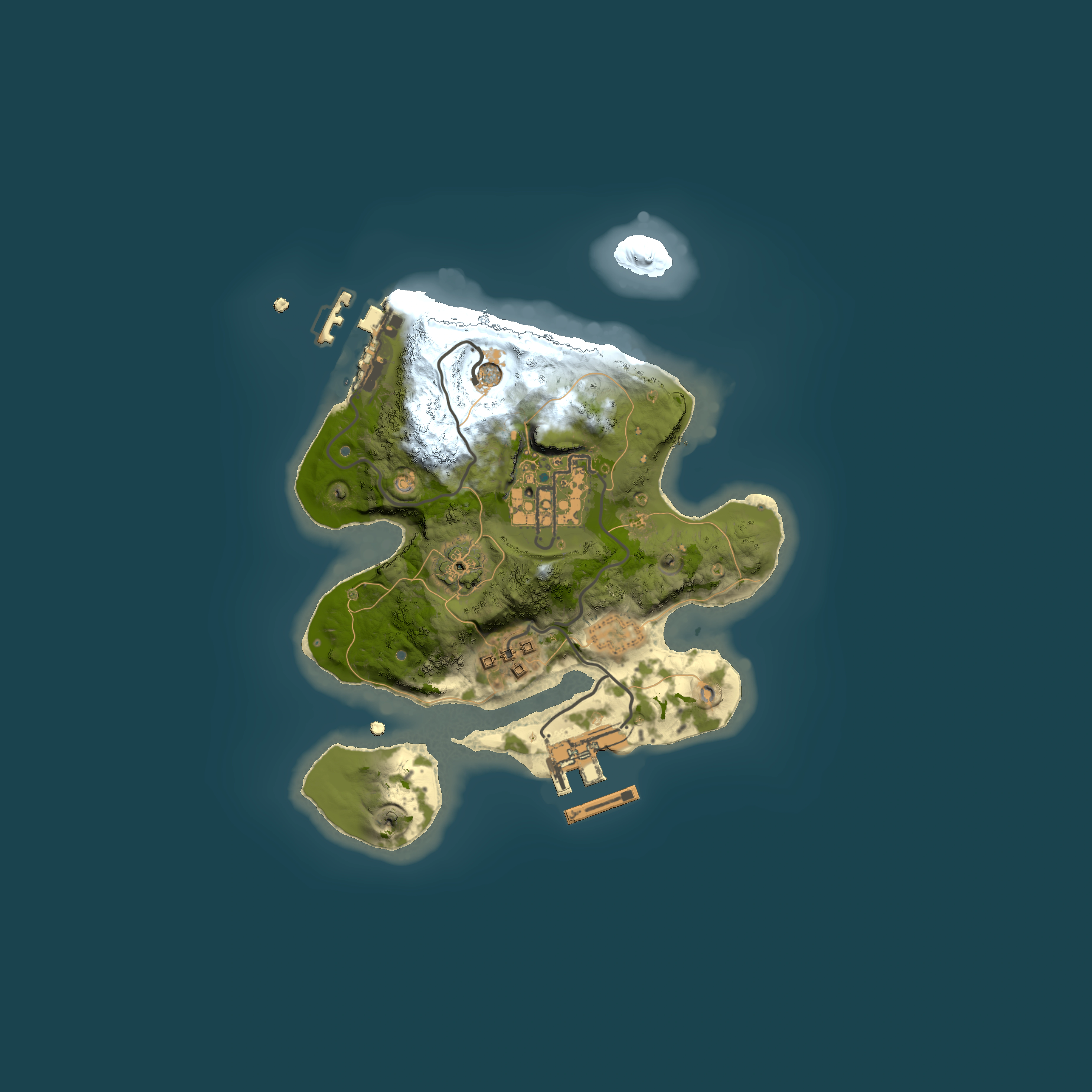 Full top-down render of Rust map seed 650026626, 2000x2000m
