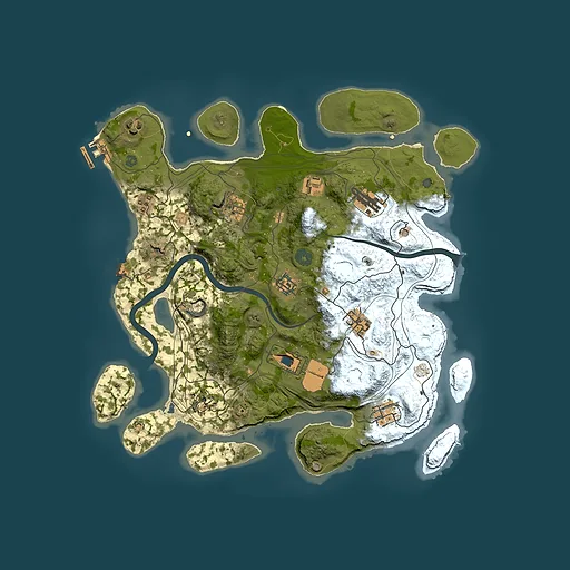Rust map seed 1337, 3750x3750m top-down preview