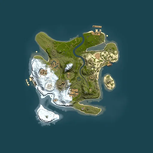 Rust map seed 1214014848, 2500x2500m top-down preview