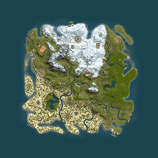 Rust map seed 1489899985, 5000x5000m top-down preview