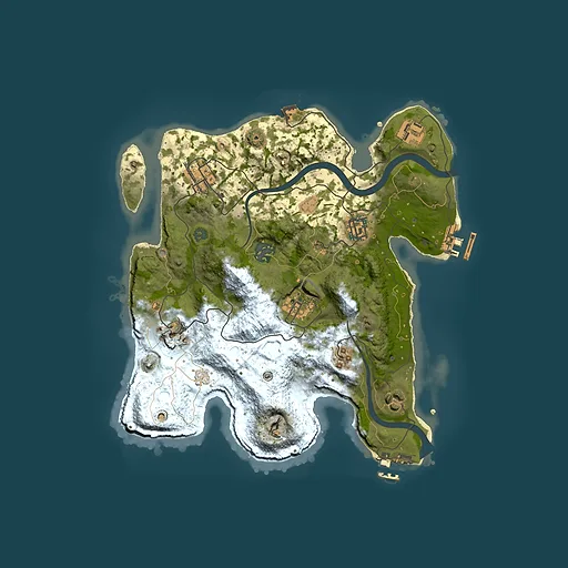 Rust map seed 1642187843, 3000x3000m top-down preview