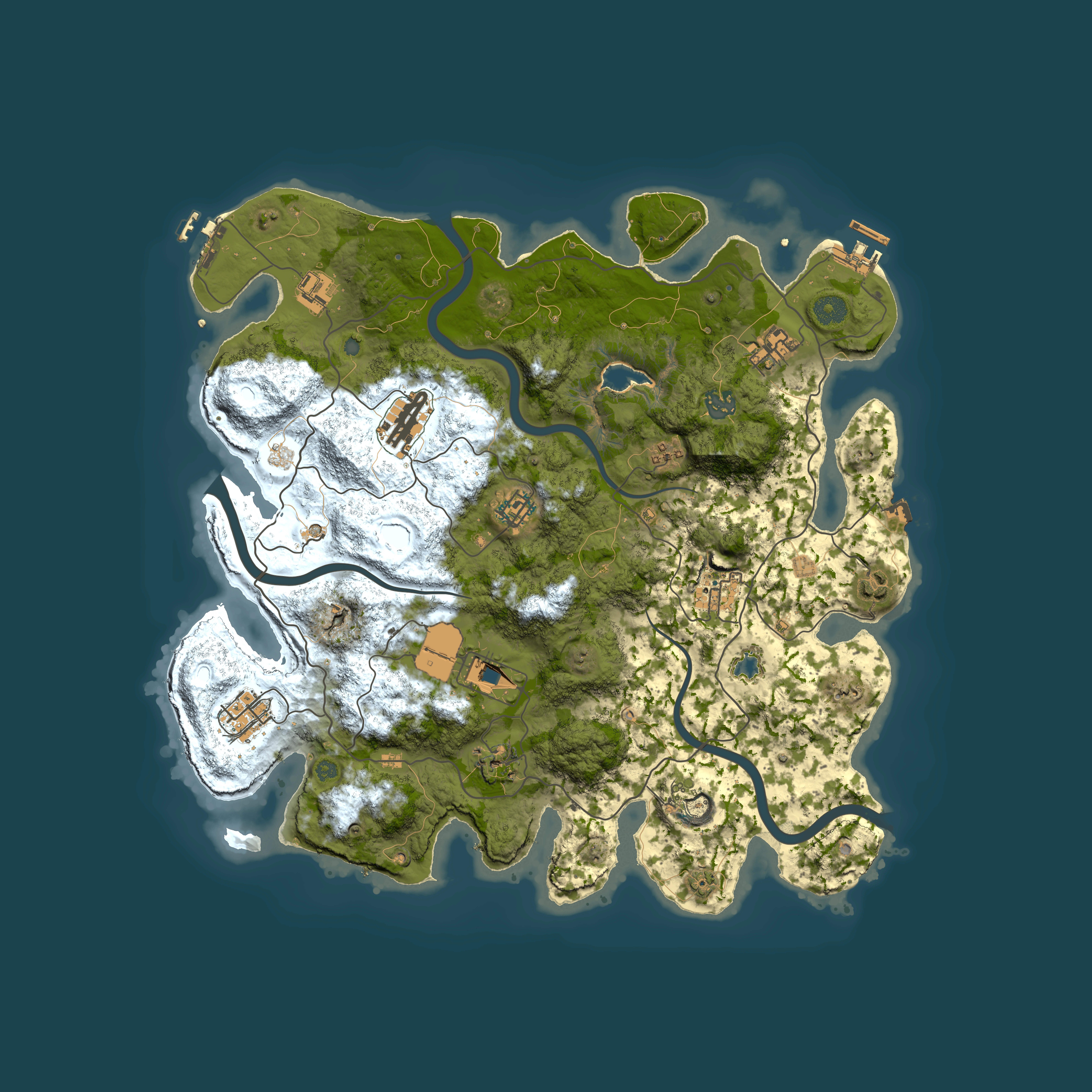 Full top-down render of Rust map seed 2060969688, 4000x4000m