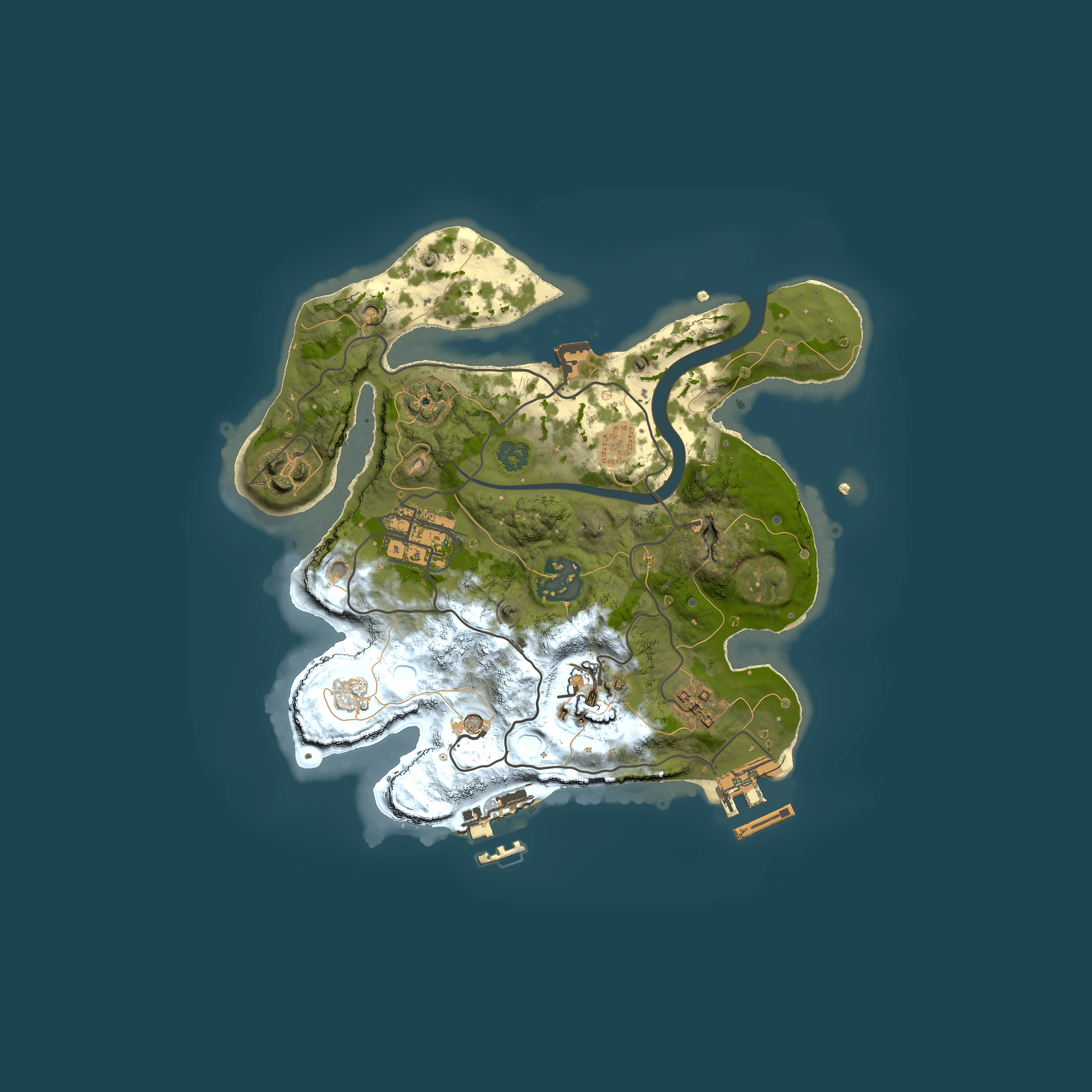 Full top-down render of Rust map seed 1781256100, 2500x2500m
