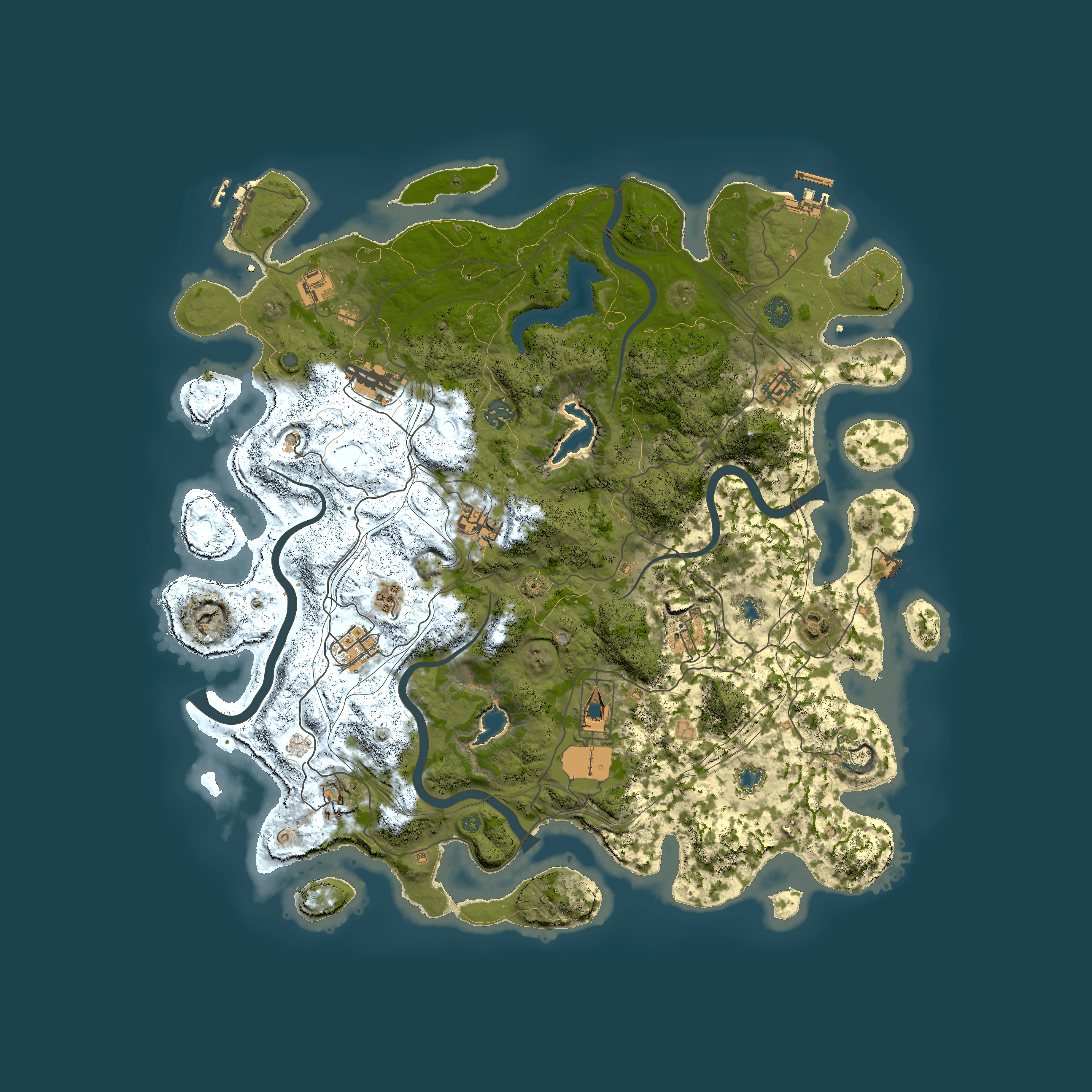 Full top-down render of Rust map seed 346590222, 4500x4500m