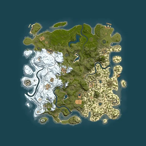 Rust map seed 346590222, 4500x4500m top-down preview