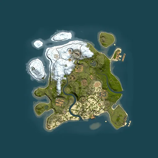Rust map seed 238670287, 3000x3000m top-down preview