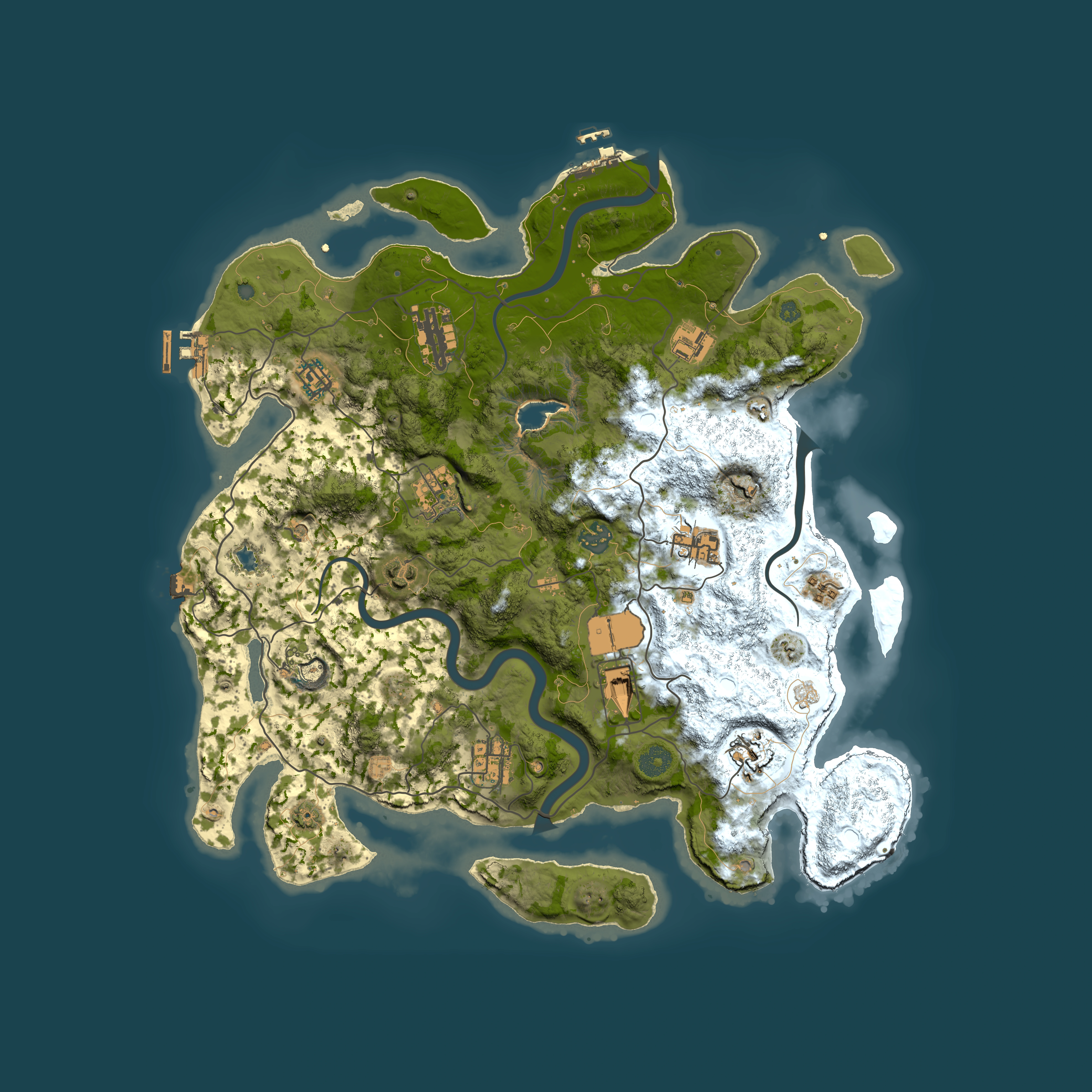 Full top-down render of Rust map seed 551354013, 4000x4000m