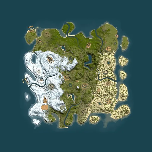 Rust map seed 1369114605, 4500x4500m top-down preview