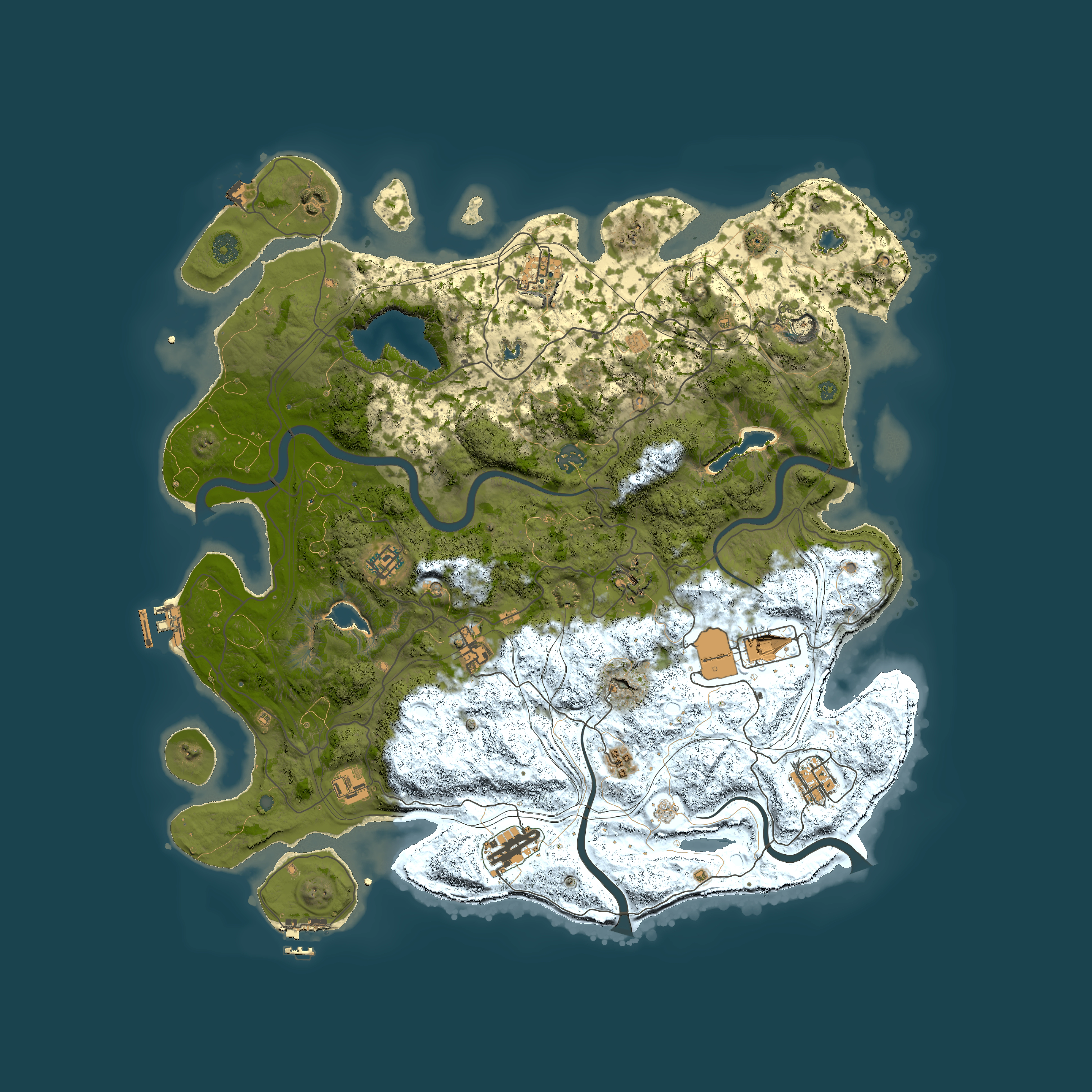 Full top-down render of Rust map seed 860188649, 4500x4500m