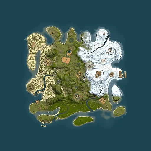 Rust map seed 800354434, 3500x3500m top-down preview