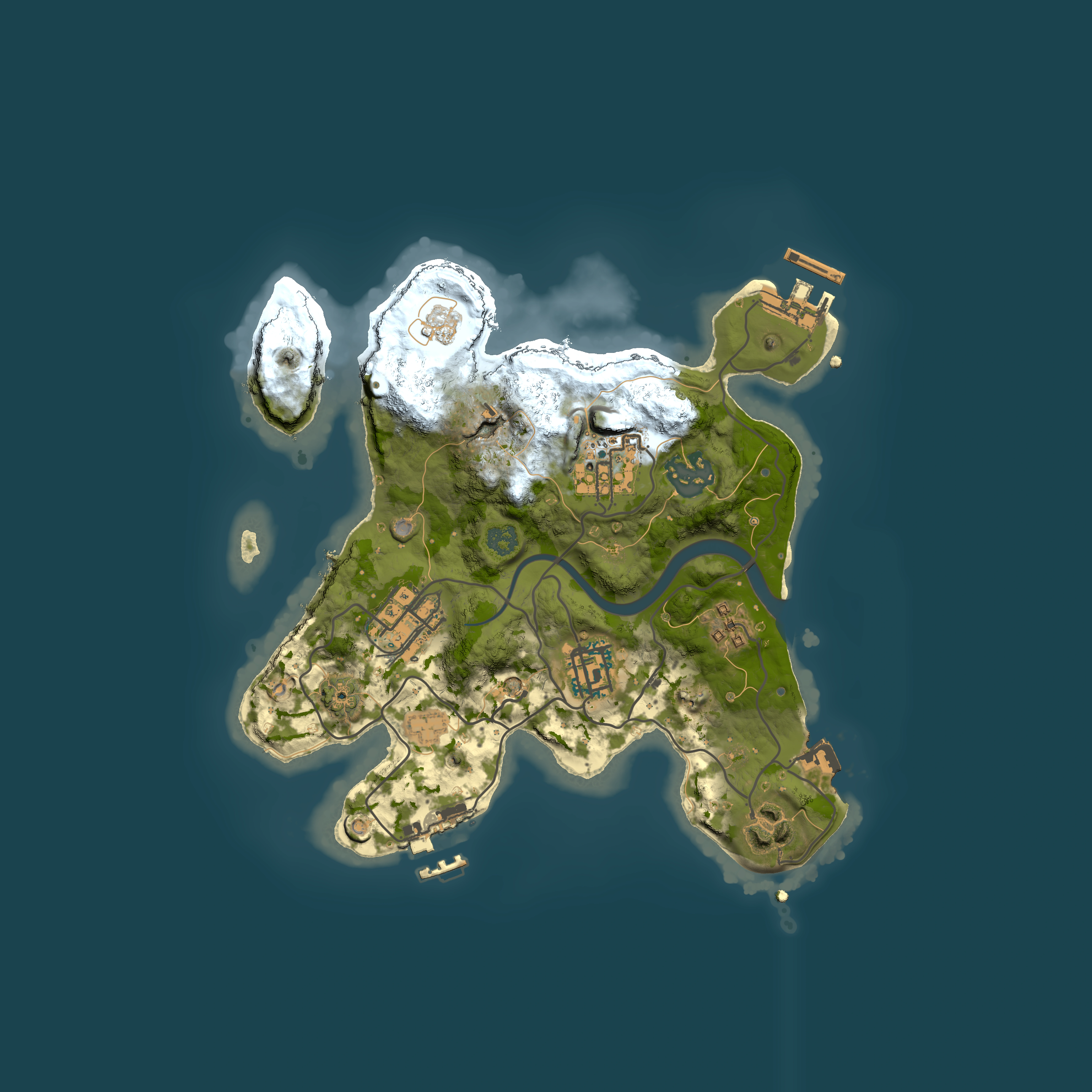 Full top-down render of Rust map seed 1531476547, 2500x2500m