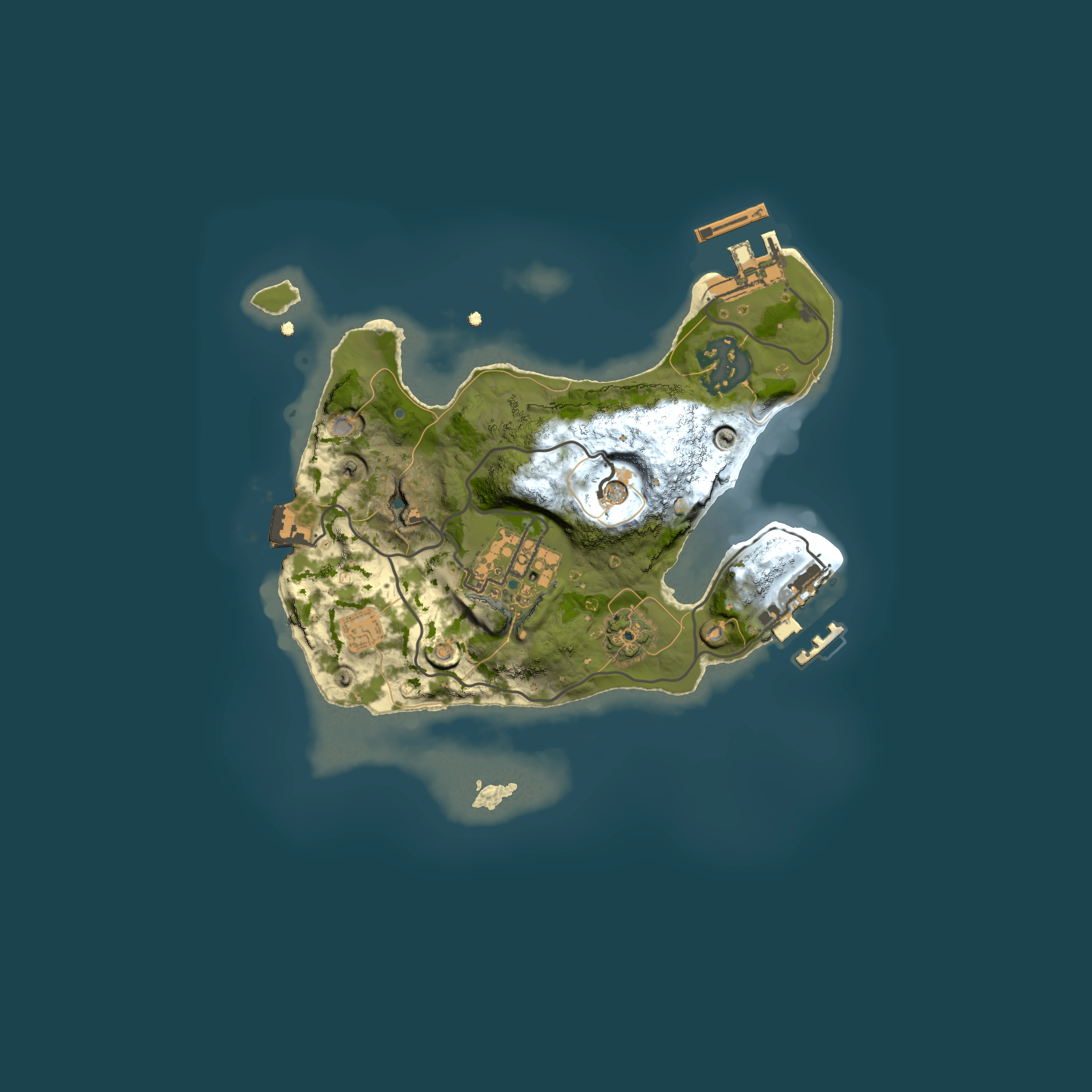 Full top-down render of Rust map seed 1046157353, 2000x2000m