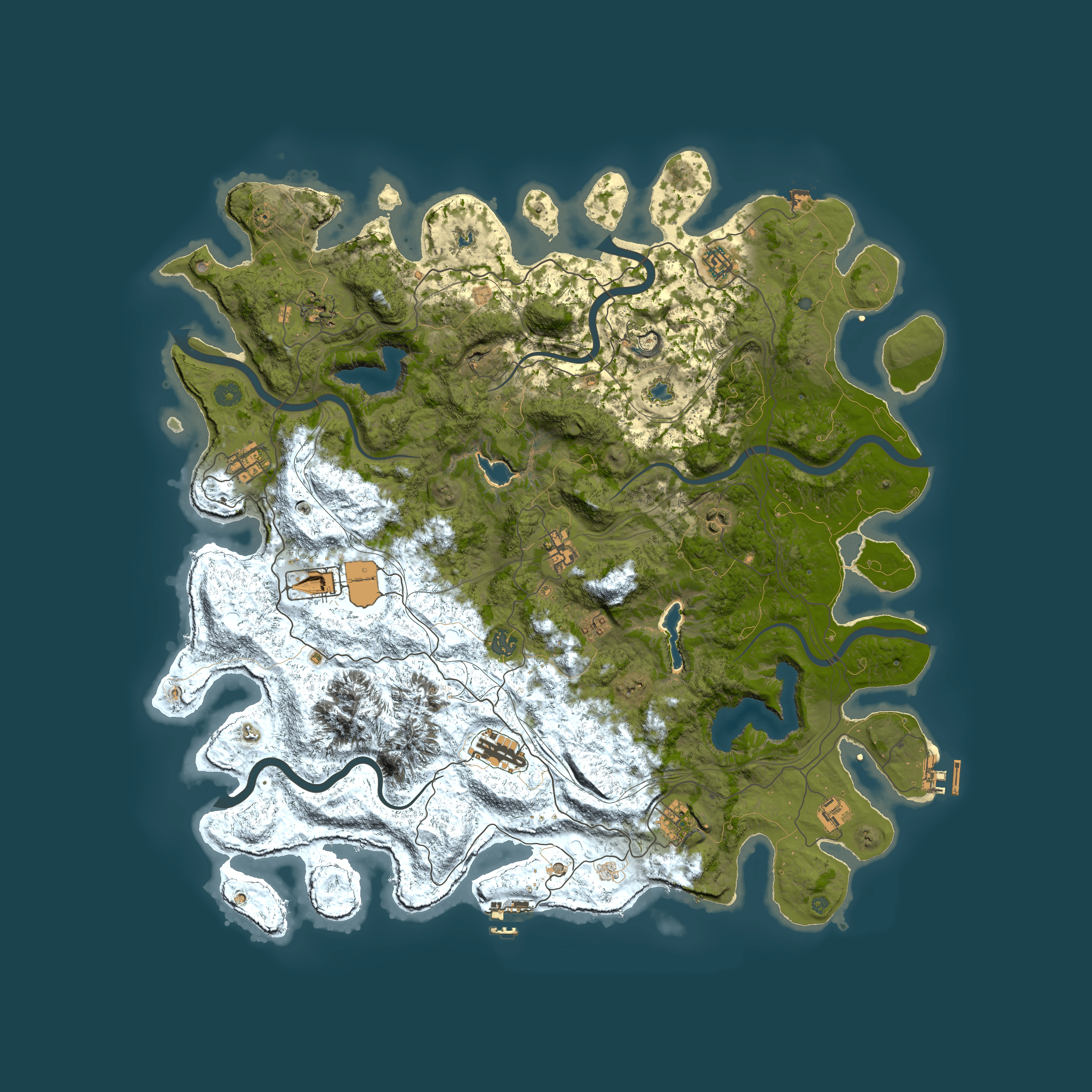 Full top-down render of Rust map seed 1950726804, 5000x5000m