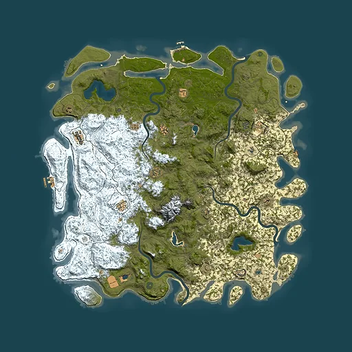 Rust map seed 1697301142, 6000x6000m top-down preview