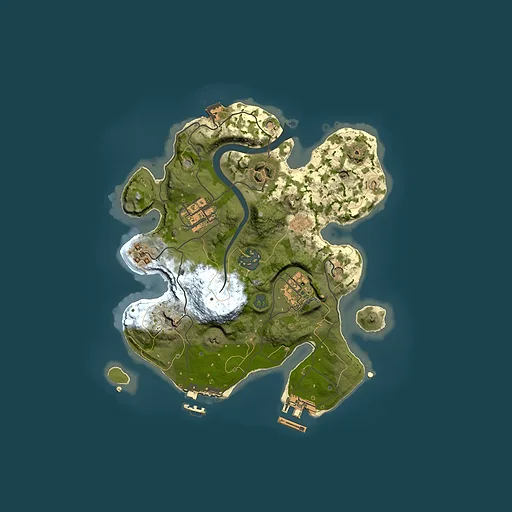 Rust map seed 2022010391, 2500x2500m top-down preview