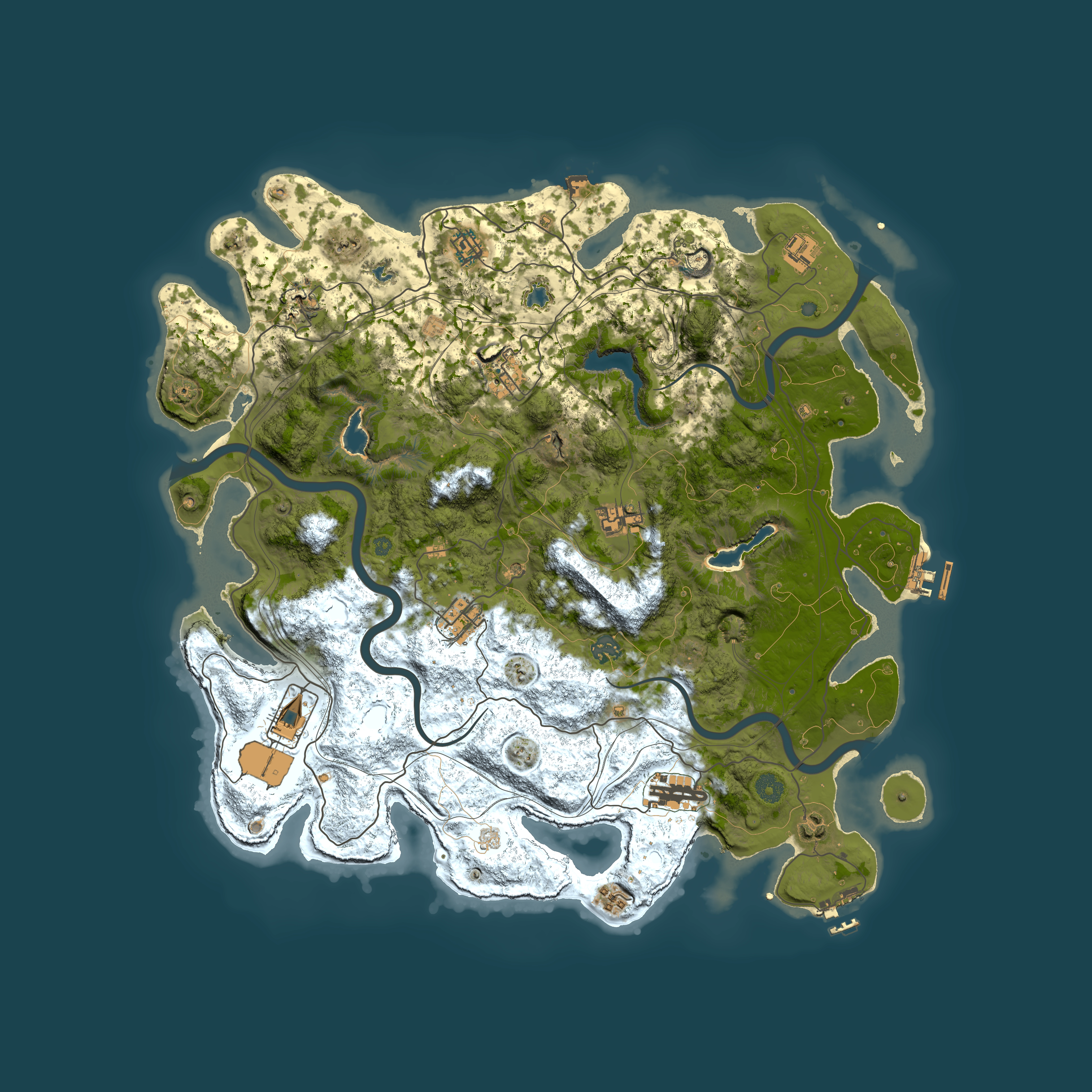 Full top-down render of Rust map seed 631860551, 4500x4500m