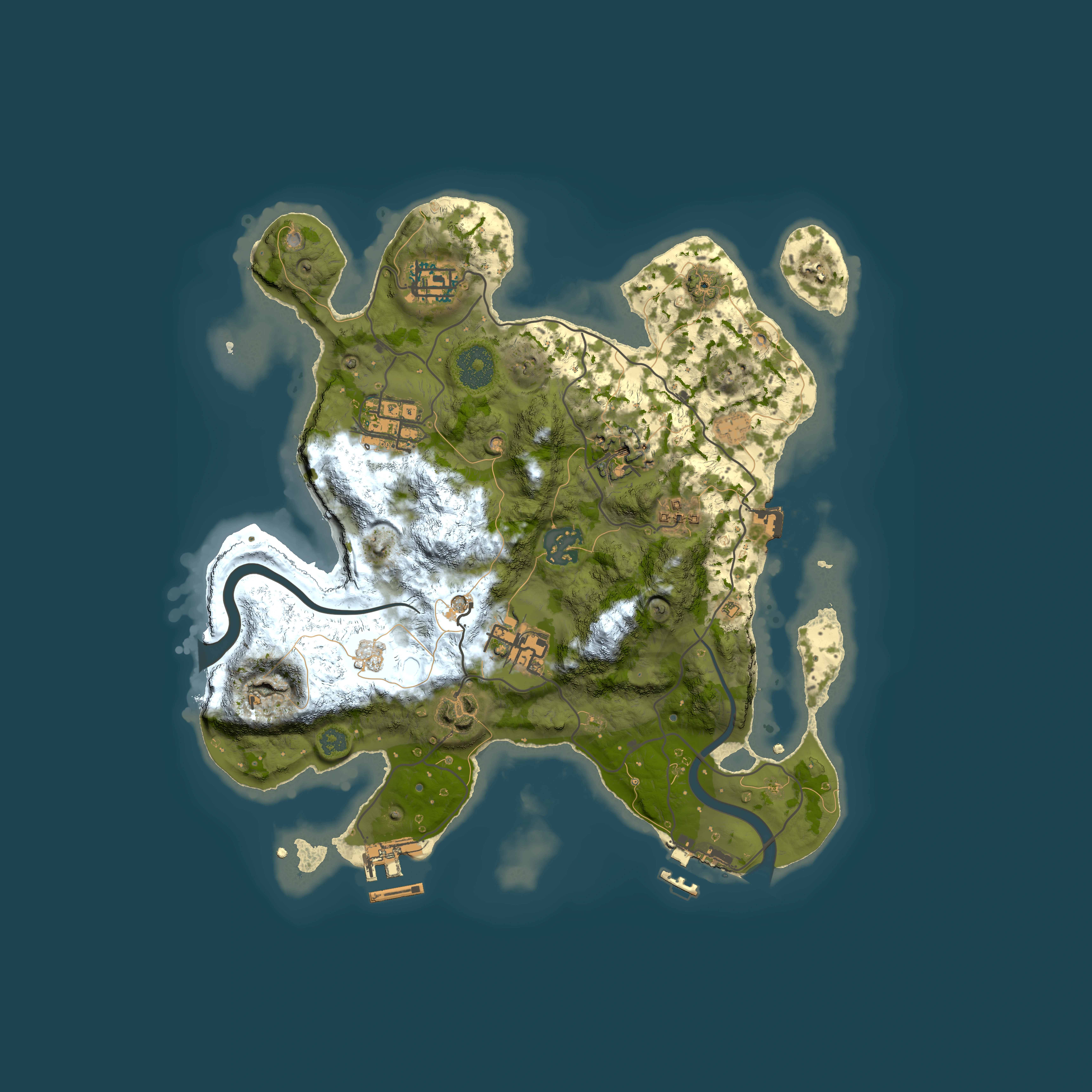 Full top-down render of Rust map seed 1753442174, 3000x3000m