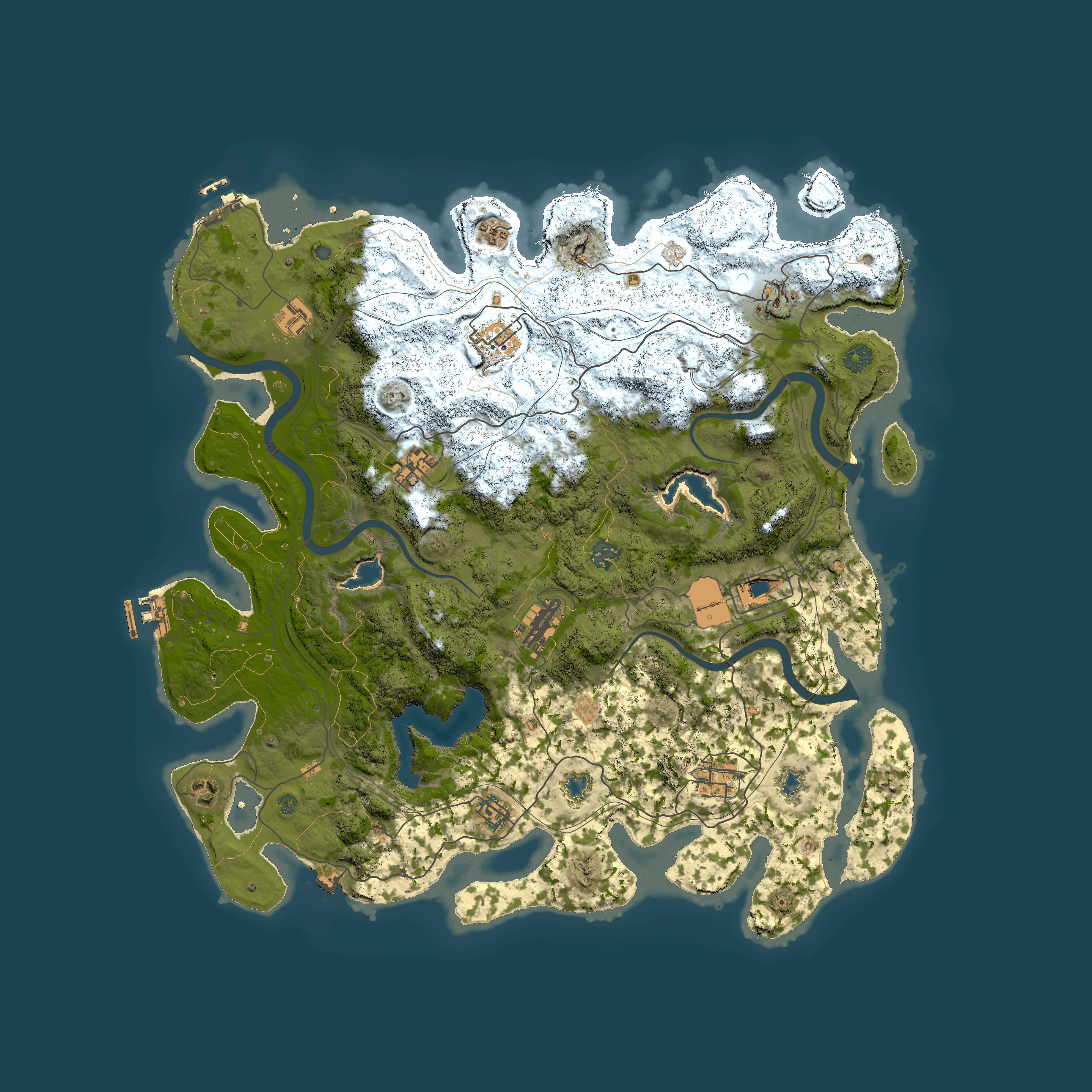 Full top-down render of Rust map seed 1633026673, 4500x4500m