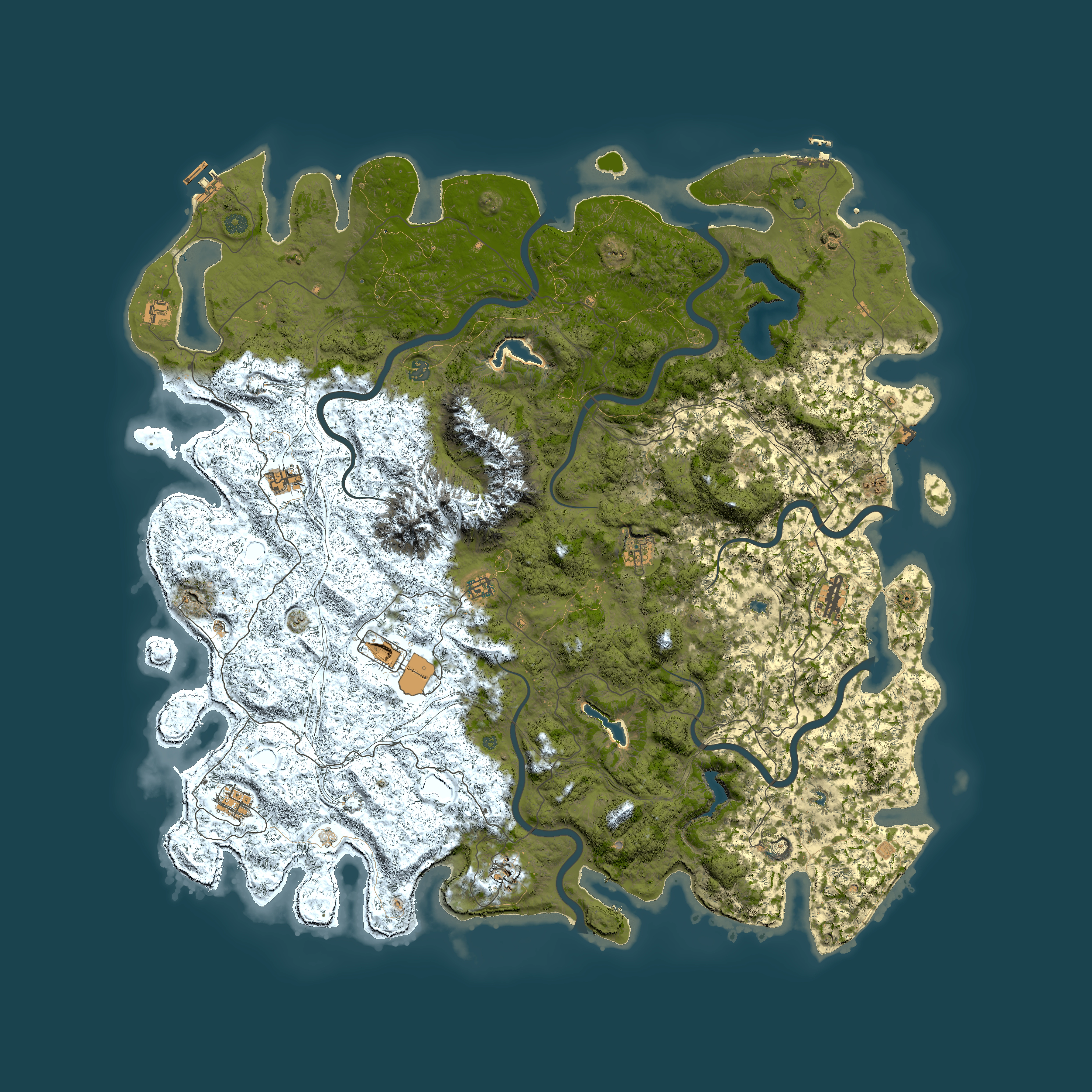 Full top-down render of Rust map seed 910051416, 6000x6000m