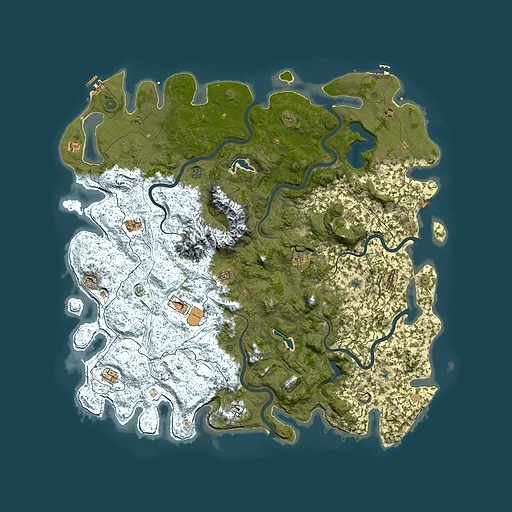 Rust map seed 910051416, 6000x6000m top-down preview