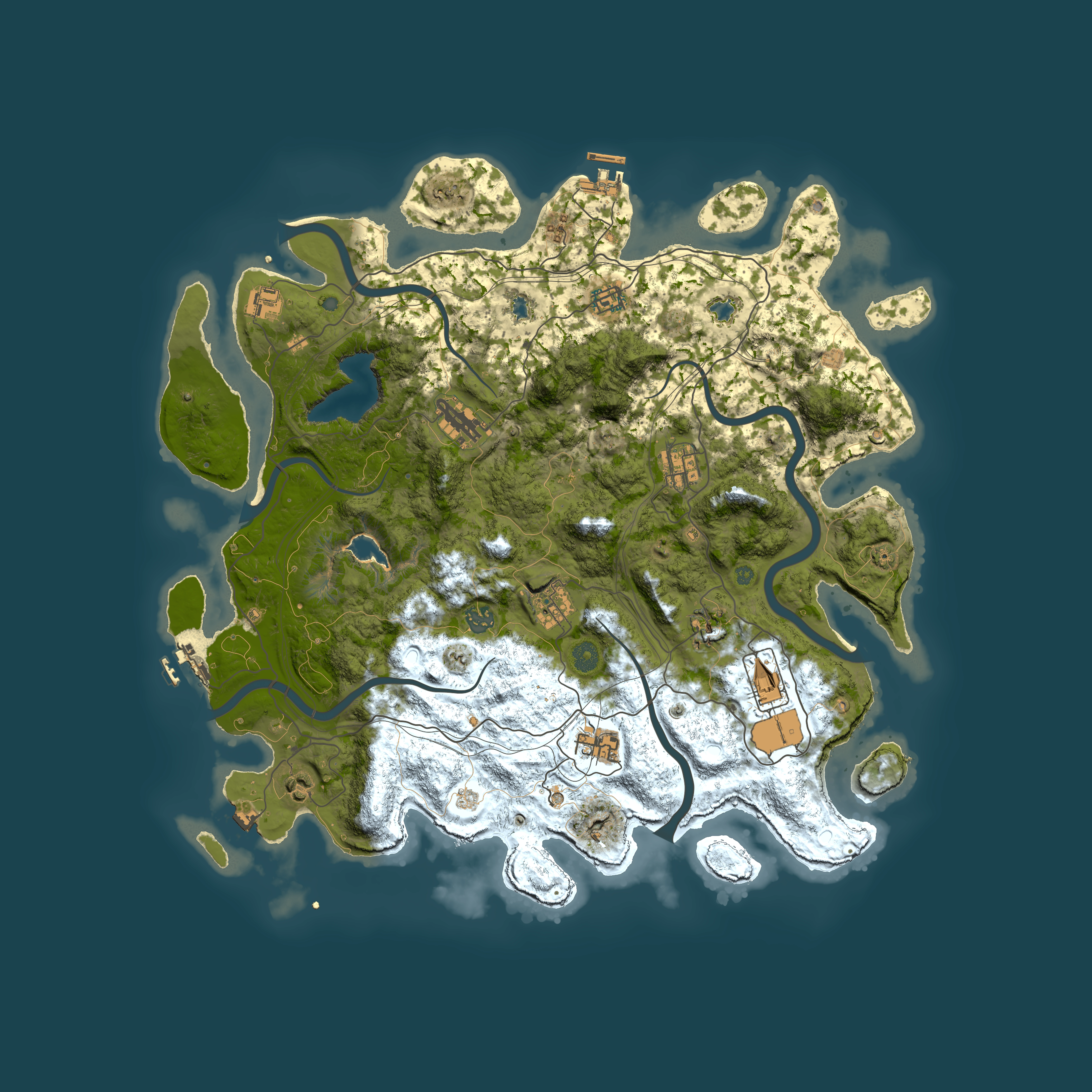 Full top-down render of Rust map seed 1793491300, 4500x4500m