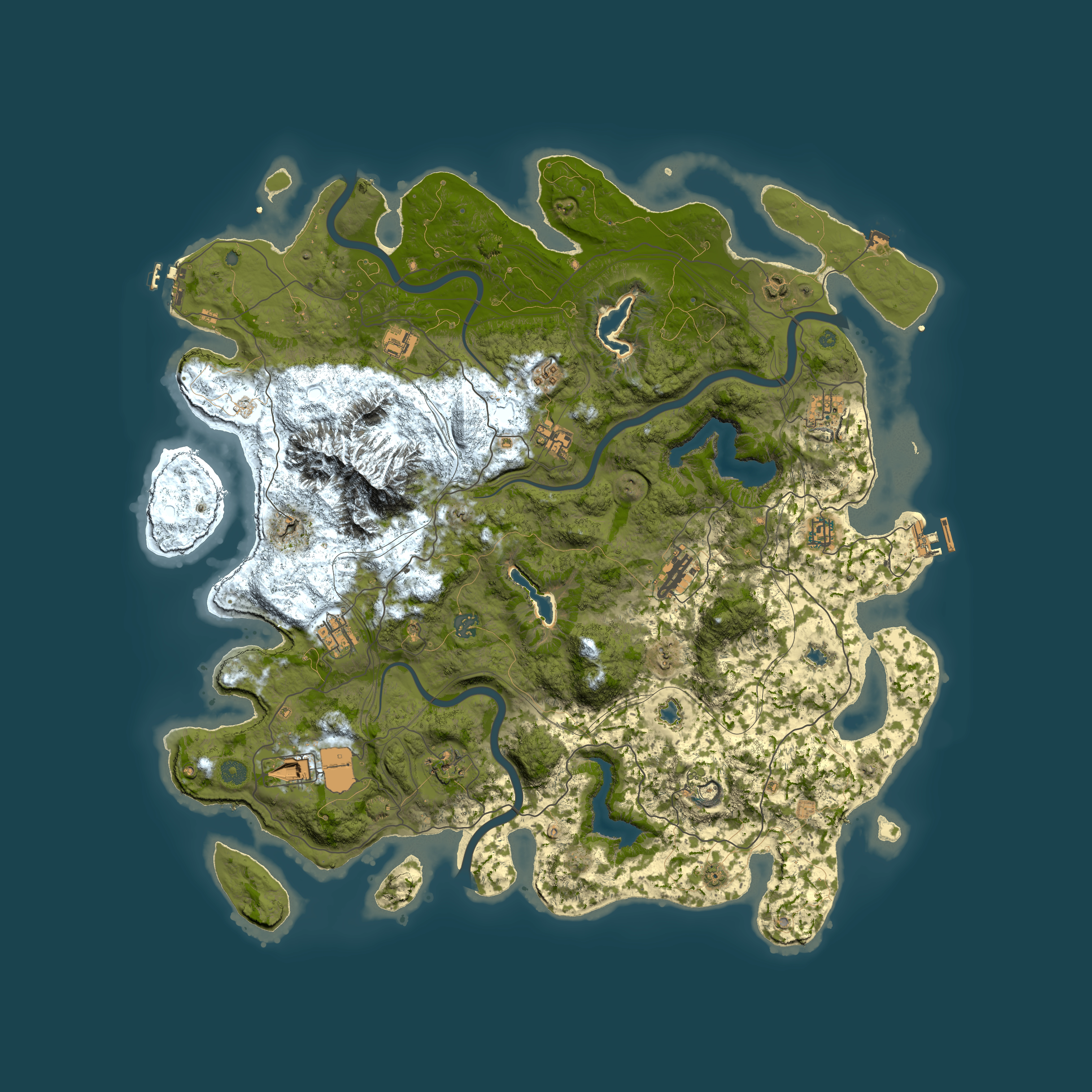 Full top-down render of Rust map seed 1745743347, 5000x5000m