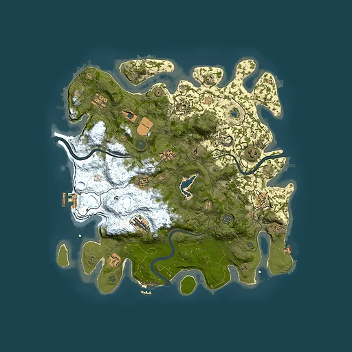 Rust map seed 1045174666, 4000x4000m top-down preview