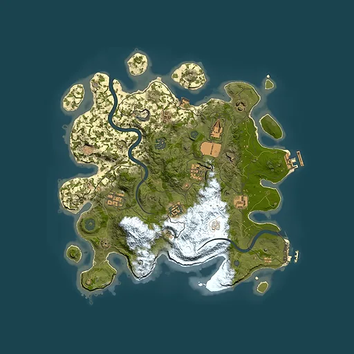 Rust map seed 61308177, 3500x3500m top-down preview
