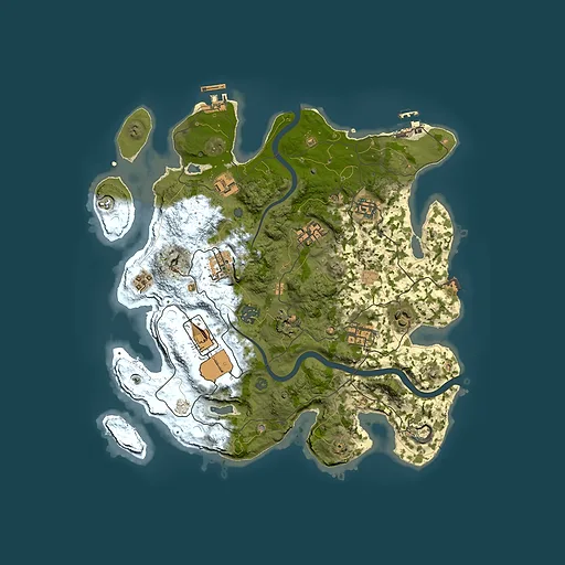 Rust map seed 1413611458, 3500x3500m top-down preview