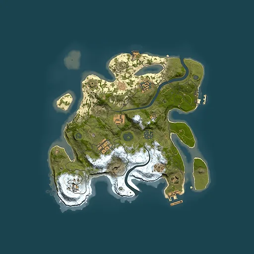 Rust map seed 1993989711, 3000x3000m top-down preview