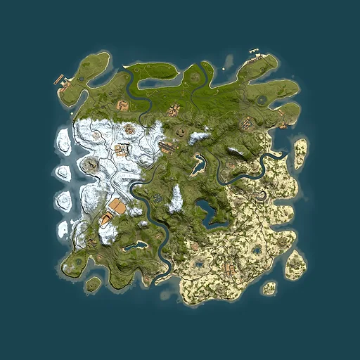 Rust map seed 125474078, 4500x4500m top-down preview