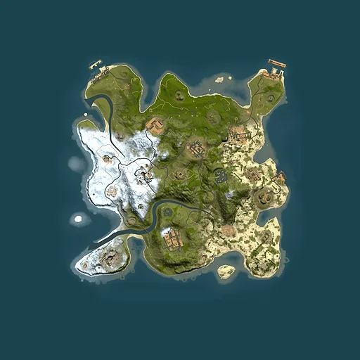 Rust map seed 519464653, 3000x3000m top-down preview