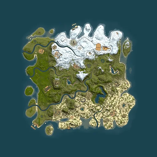 Rust map seed 1644675172, 4500x4500m top-down preview