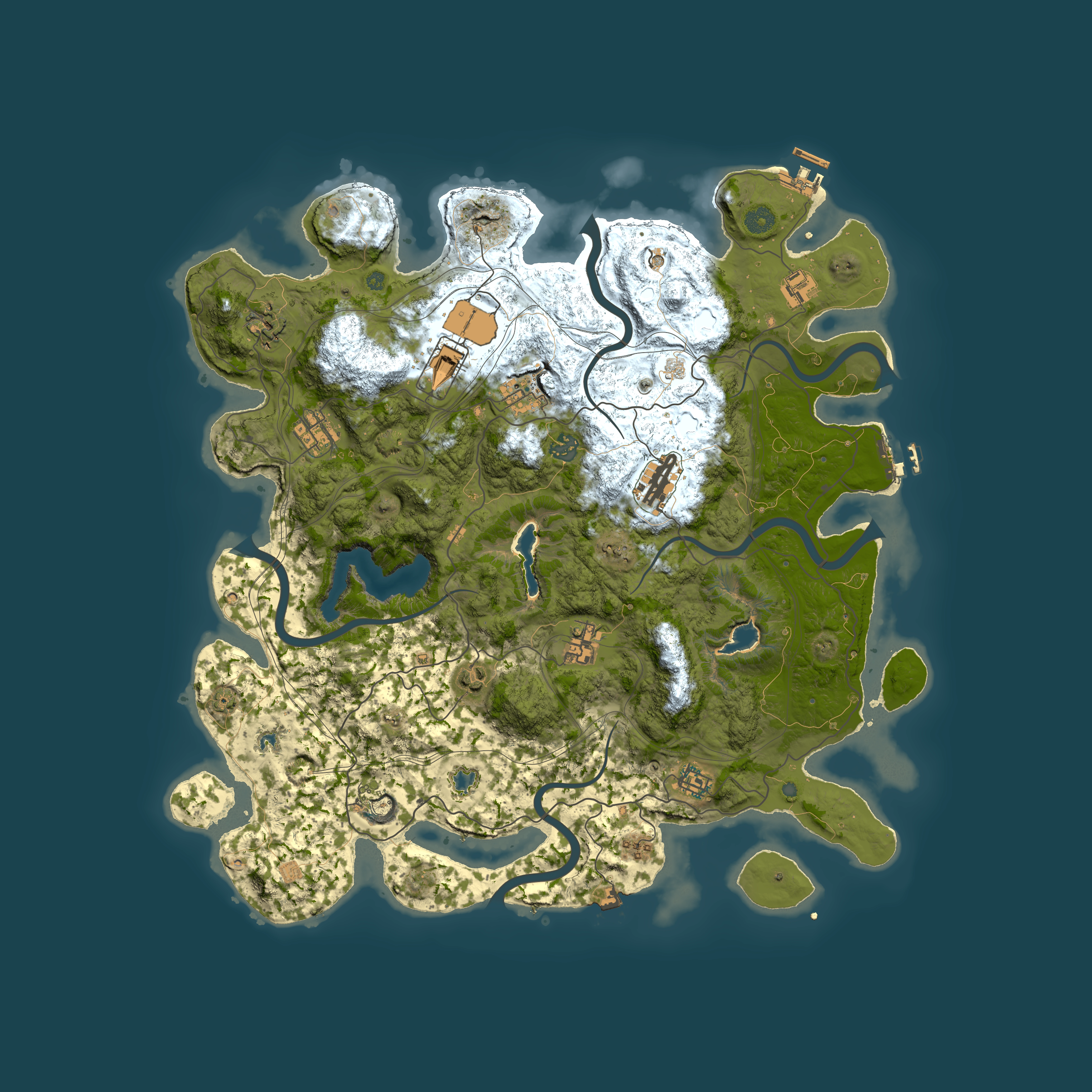 Full top-down render of Rust map seed 1925137535, 4500x4500m