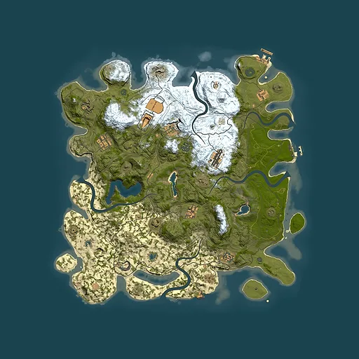 Rust map seed 1925137535, 4500x4500m top-down preview