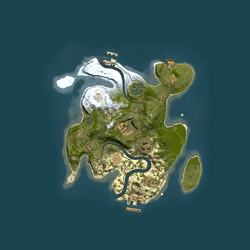 Rust map seed 2124477688, 2500x2500m top-down preview