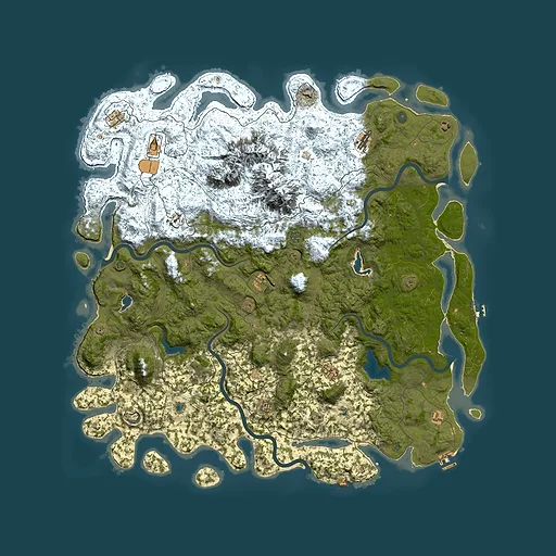 Rust map seed 1285084988, 6000x6000m top-down preview