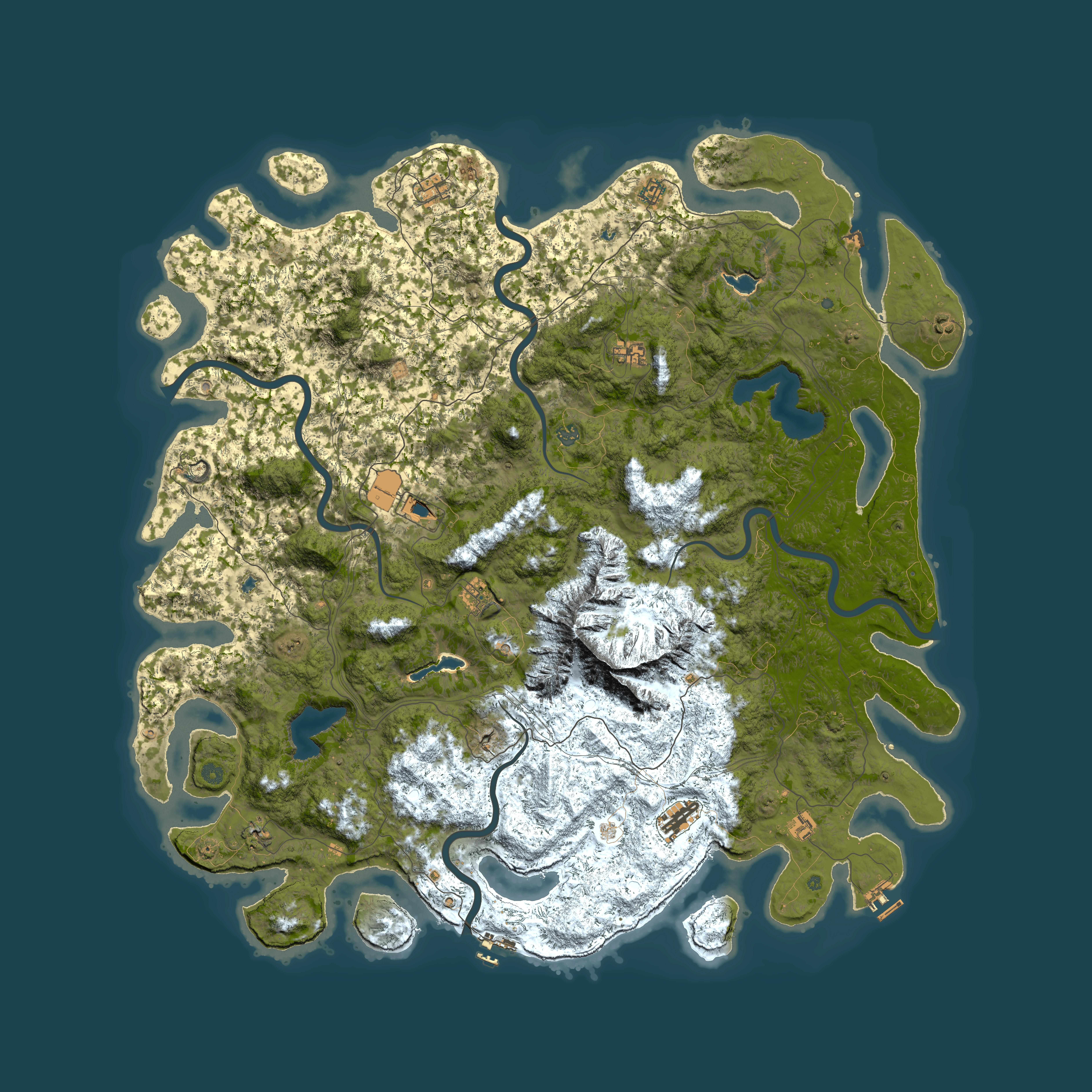 Full top-down render of Rust map seed 560194289, 6000x6000m